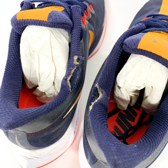 NIKE Zoom Pegasus 35 Turbo Orange/Blue Run Sneaker - Picture 7 of 8